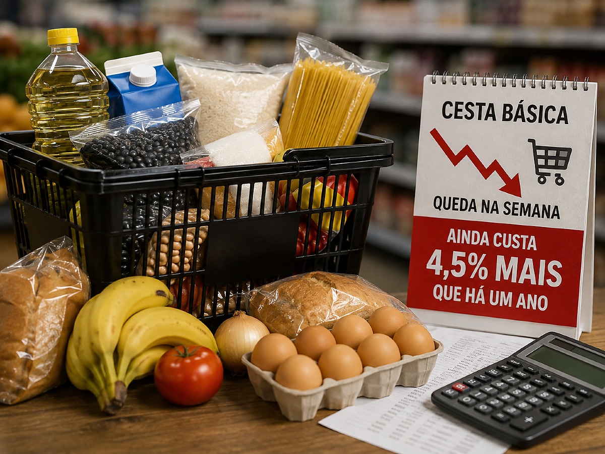 Cesta básica cai em Cuiabá, mas ainda custa 4,5% mais que há um ano