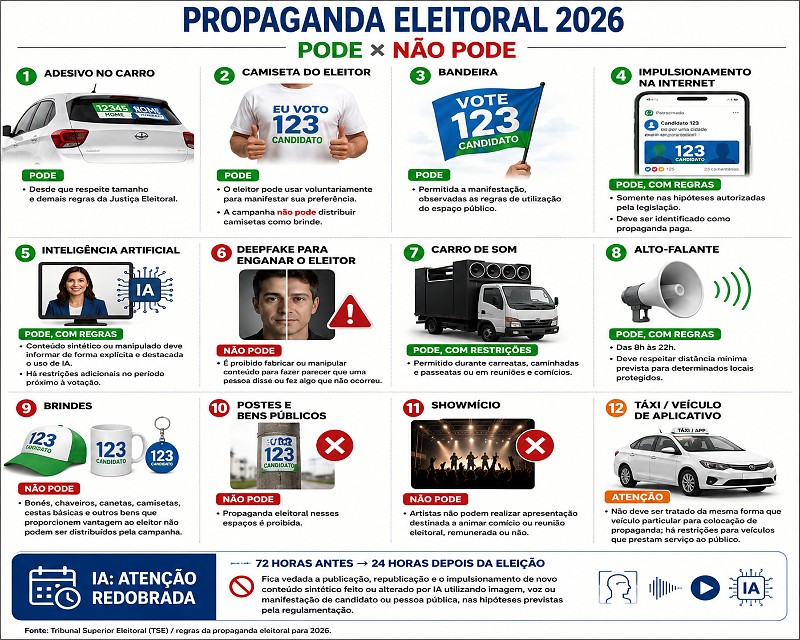 INFO pode x não pode na eleição