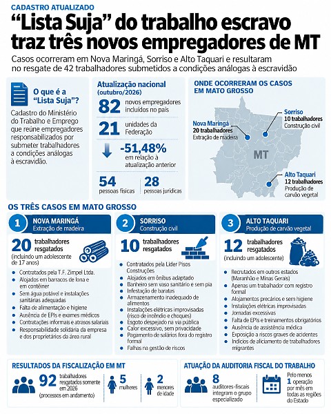 INFO Lista Suja: Trabalho Escravo em MT